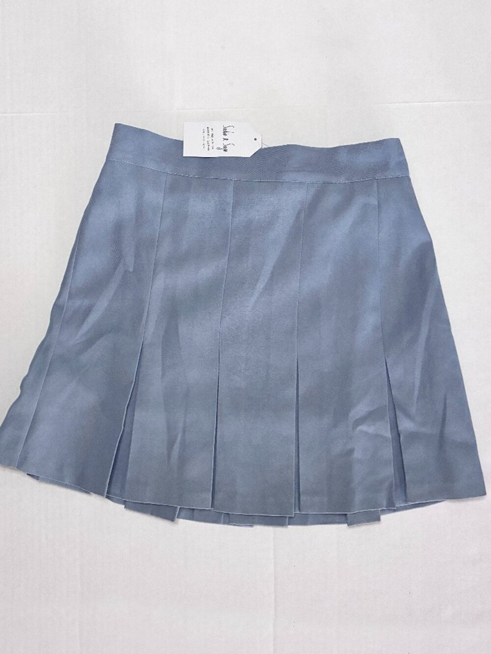 NWT Sadie & Sage Pleated Mini Skirt - Size Small - Dusty Blue